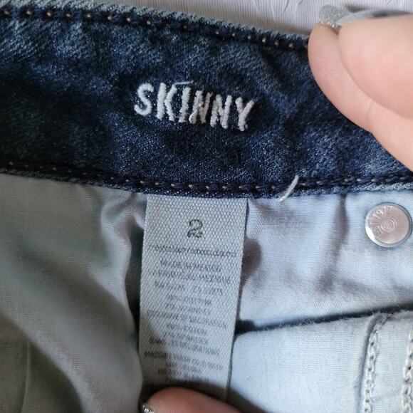 American Eagle Low Rise Medium Wash Skinny Jeans sz 2 - Picture 6 of 9